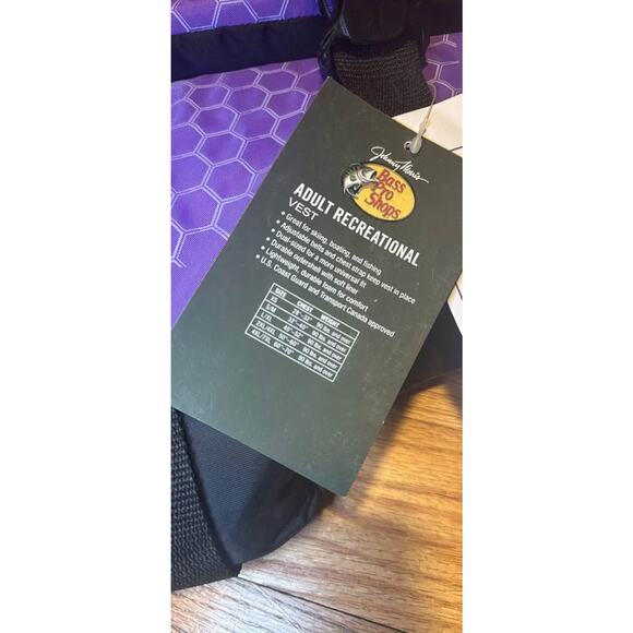 NEW Life jacket Adult Petite Bass Pro Shop Purple - Picture 3 of 7